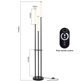 Candlestick Floor Lamp with Shelves for Modern Homes