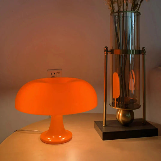table lamp with PVC body and adjustable shade