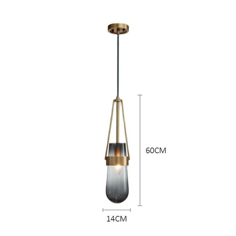 LED Pendant Light Brass Accents Farmhouse Style