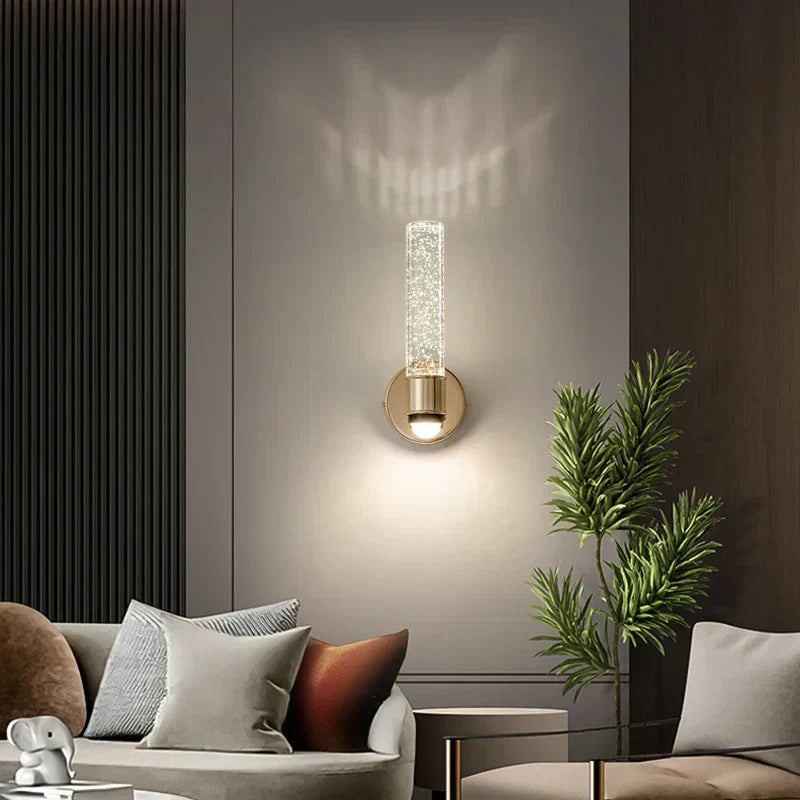 Crystal Wall Lamp for Hallway Accent