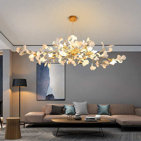 Petal design chandelier for entryway