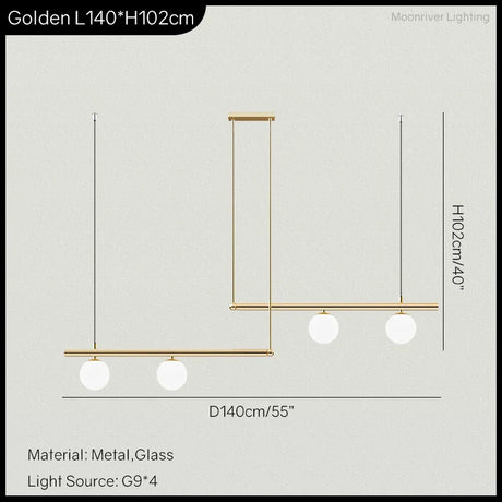 Minimalist hanging pendant light for dining areas