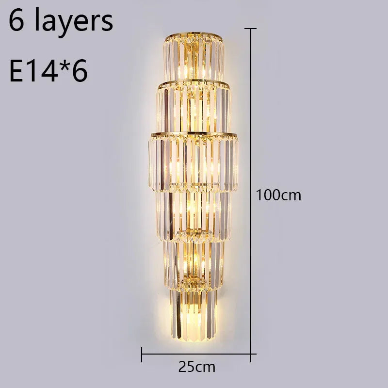 Crystal Glass Wall Lamp for Modern Homes