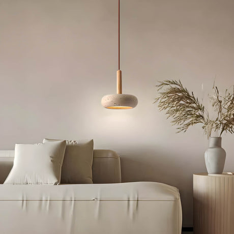 Travertine Pendant Light Natural Stone Elegance - OroDwell