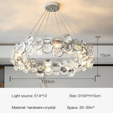 crystal chandelier chain length detail