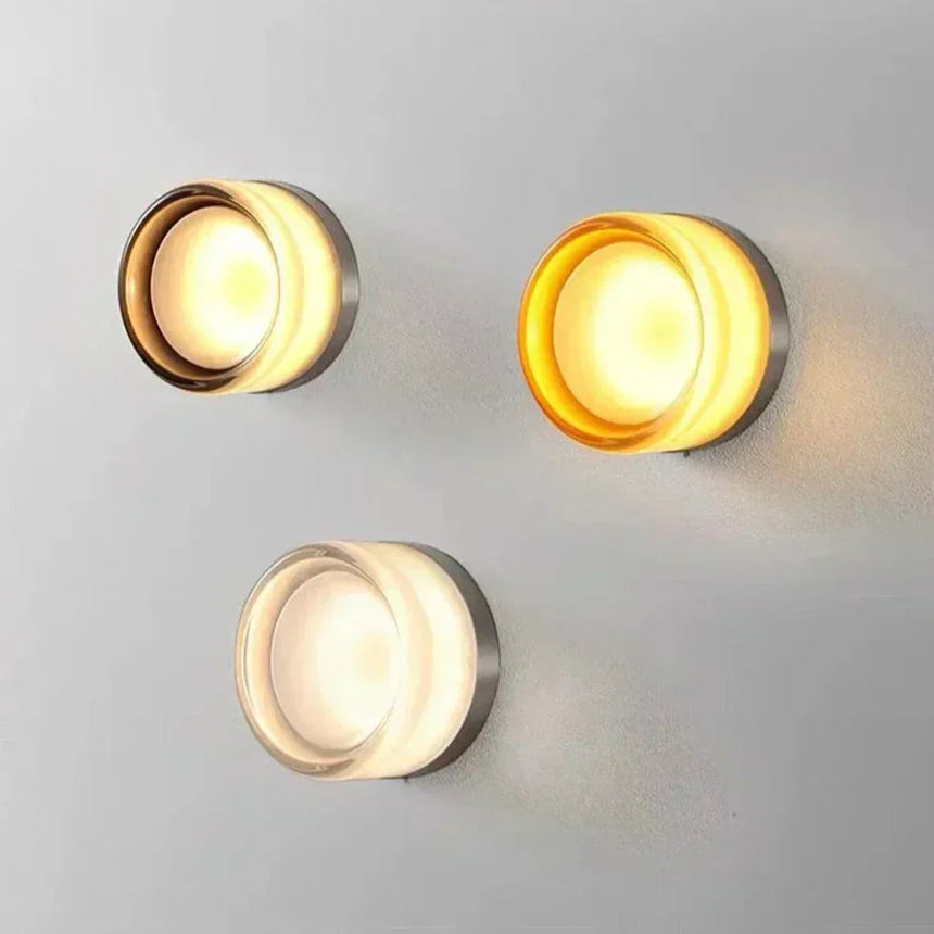 Glass Wall Sconce LED Warm Ambient Glow – NovaLume Collection