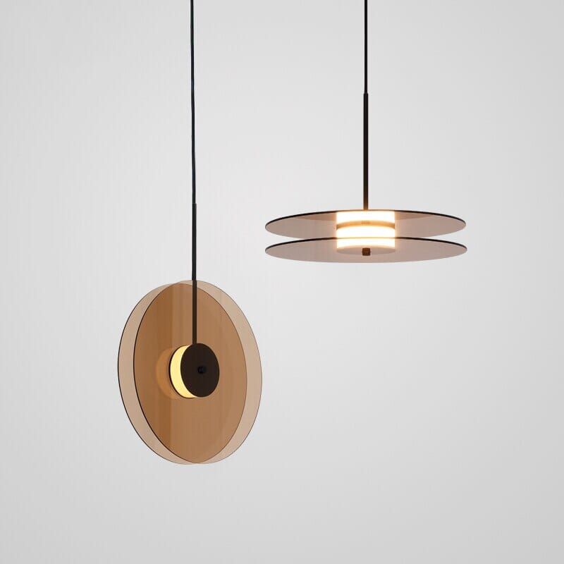 Artistic Disc Pendant Light for Bar and Study