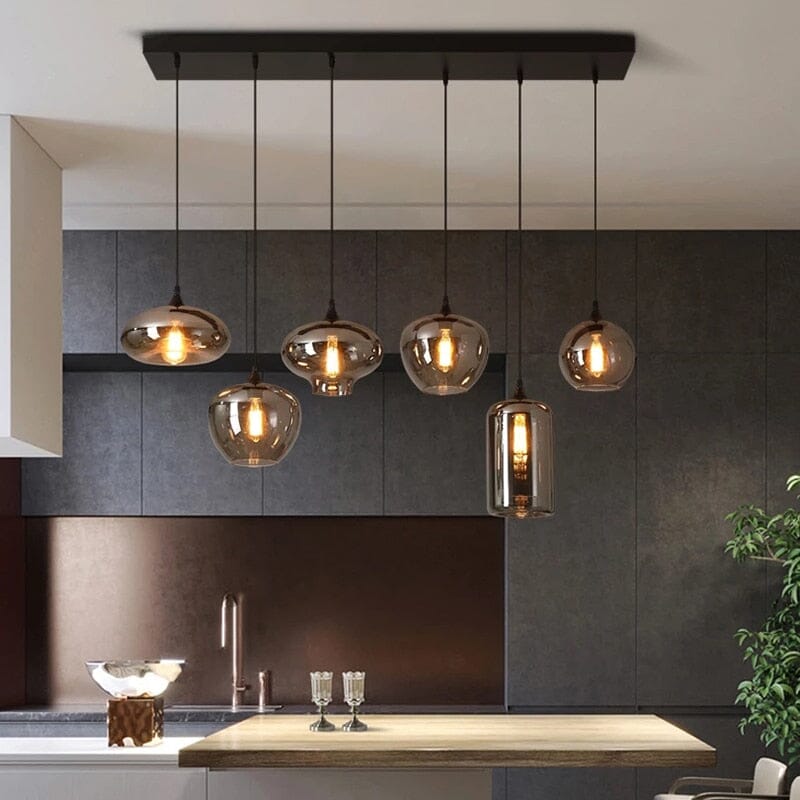 e27 led glass chandelier