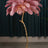 Ostrich feather lamp for home decor enthusiasts