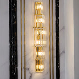 Crystal Pillar Wall Lamp for Hallway