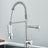 FluxSpout Dual Kitchen Mixer Tap side angle product view - OpalDwell