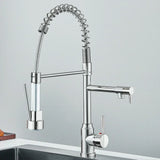 FluxSpout Dual Kitchen Mixer Tap side angle product view - OpalDwell