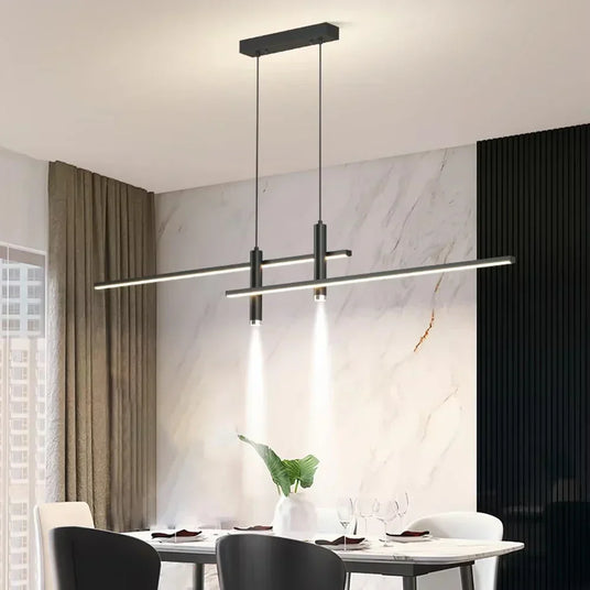 Linear Pendant Light Diffusing Warm LED Glow for Cozy Ambiance | OroDwell