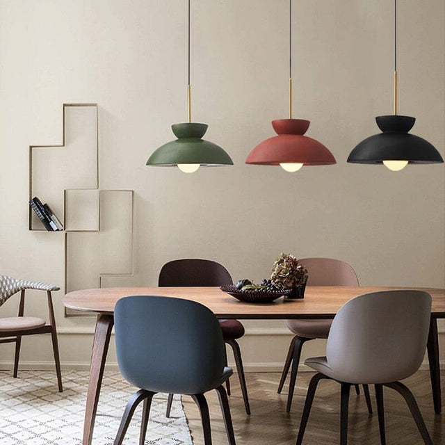 Marcelli cream resin pendant light for dining rooms