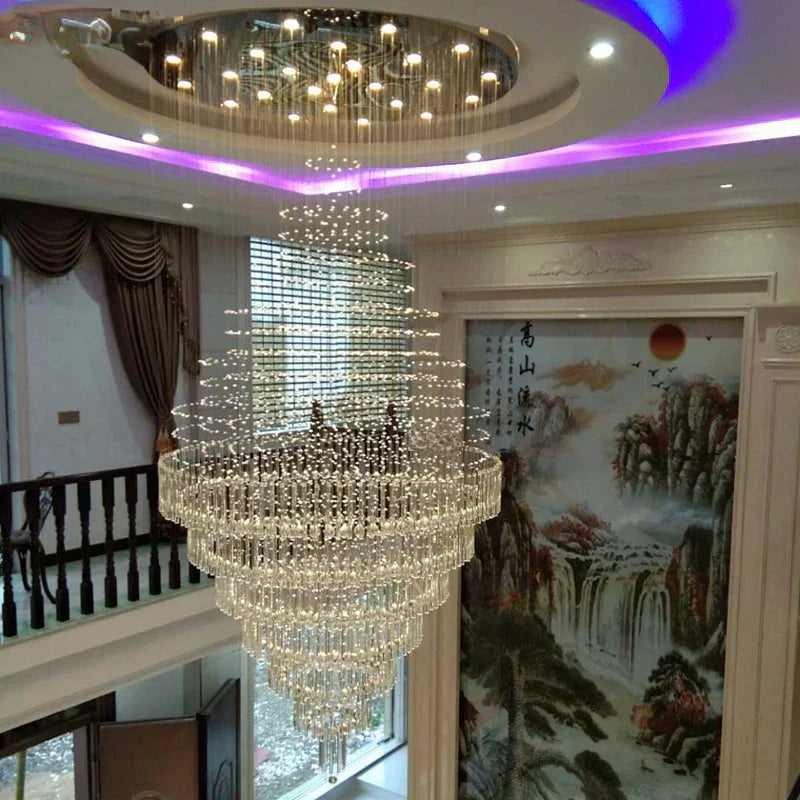 Crystal Chandelier Silver Finish Flush Mount Design