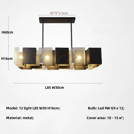 Mariselle Retro Chandelier - Above Sofa Lighting Accent
