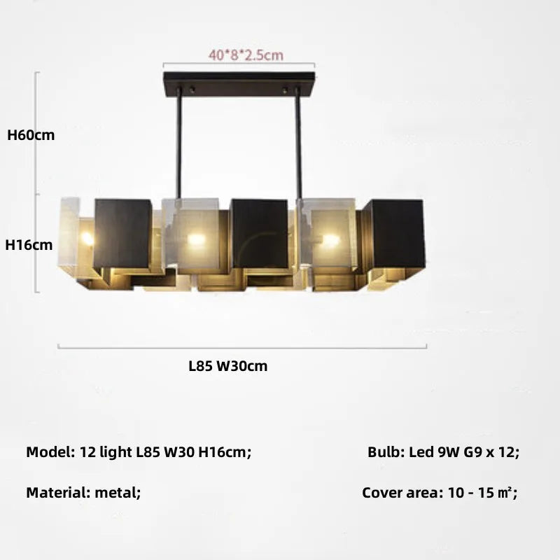Mariselle Retro Chandelier - Above Sofa Lighting Accent