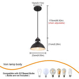 Factory Style Pendant Light with Vintage-Inspired Finish