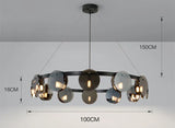 Harlen Black Glass Pendant Light for Dining Room