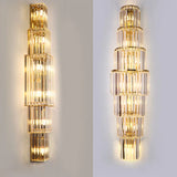 Crystal Pillar Wall Lamp for Living Room