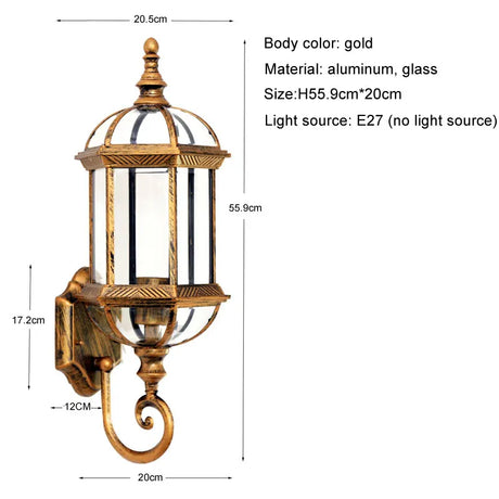 Tempered Glass Lantern Light for Outdoor Homes