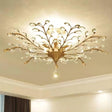 Blossom Ceiling Lamp Installed Above Living Space