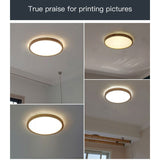 Wood ceiling light acrylic lampshade detail