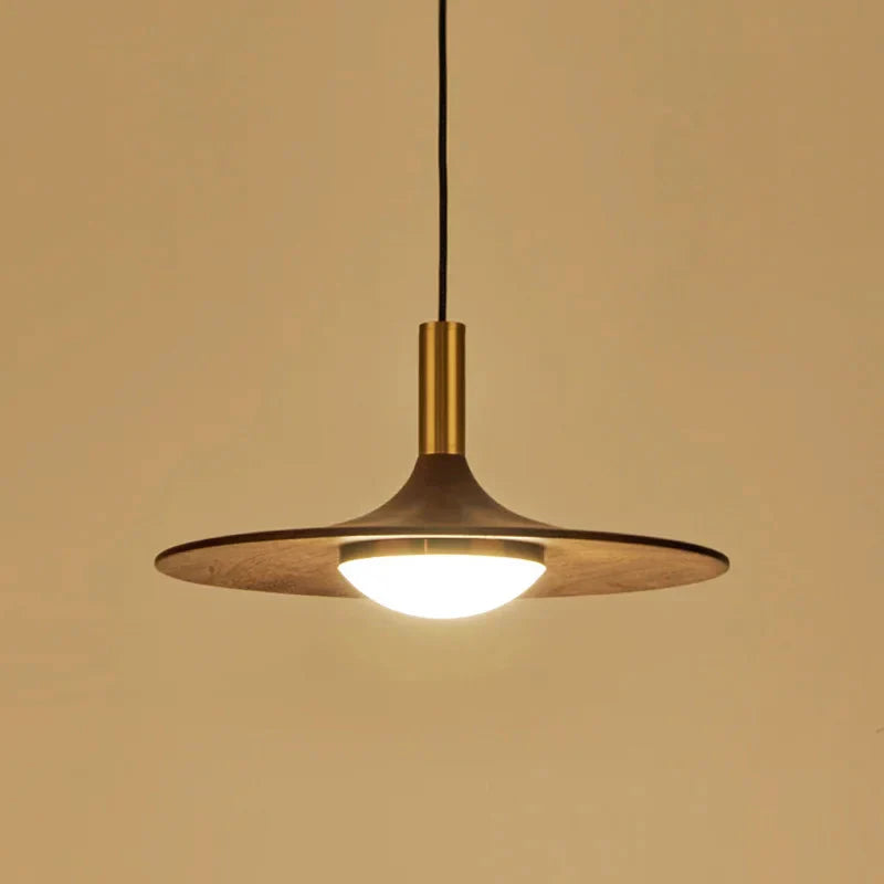 Wood Pendant Light Dining Accent Decor Piece
