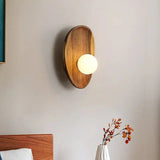 Wood wall sconce for bedroom decor