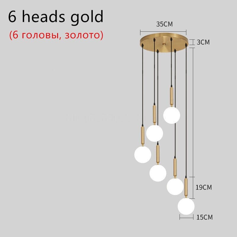 Frosted Glass Ball Chandelier Iron Finish
