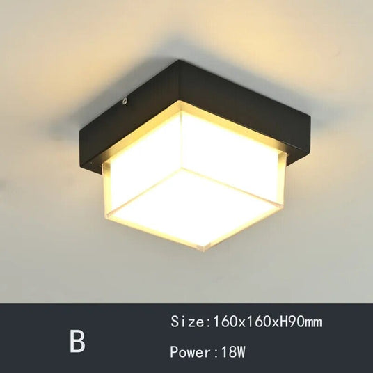 Modern Geometric Ceiling Light for Corridor