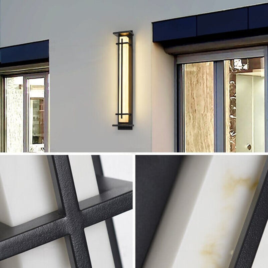 Steel Wall Lamp for Courtyard Accent