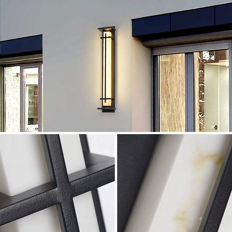Steel Wall Lamp for Courtyard Accent