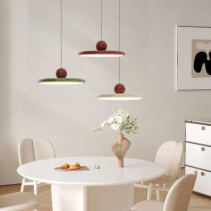 Cream Glass Pendant Light Scandinavian Fixture