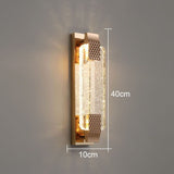 Crystal bubble wall lamp finish detail