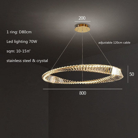 Ring Chandelier for Dining Room Ambient Lighting