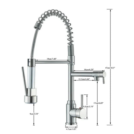 NovaPulse Kitchen Mixer Tap stainless steel construction - OpalDwell