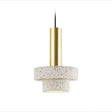 Marble pendant light styled living room setting
