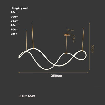 Astra Chandelier – Black White Gold Chrome Finish Options