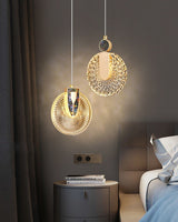 Aurelia Gold LED Crystal Round Pendant Light Design - OpalDwell