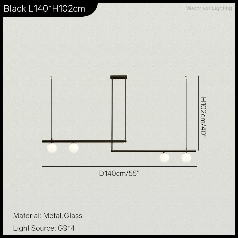 Brass and black finish pendant light for kitchen