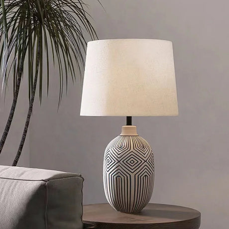 Ceramic Table Lamp LED for Bedroom