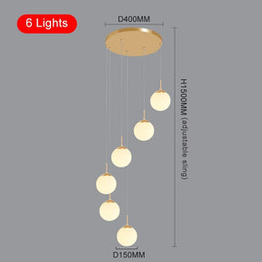Liora Orb Chandelier Cord Pendant Installation