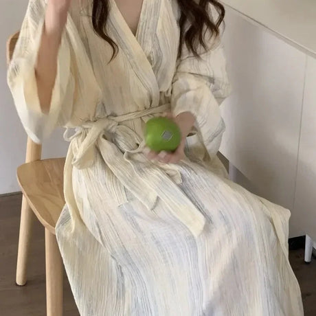 Kimono-Style Robe for Relaxing After a Bath