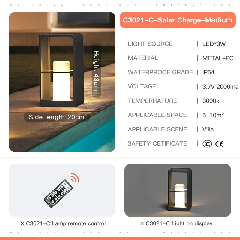Solar LED Lamp Soft Ambient Glow