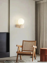 Frosted glass shade wall lamp fixture