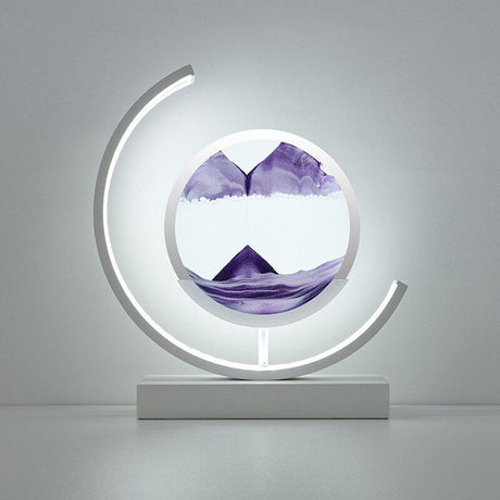 sand art sculpture lamp - styled room setting