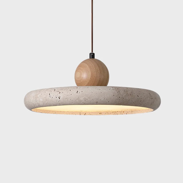 Stone pendant light LED square design for dining room