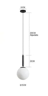 Stone Pendant Lamp with Adjustable Hanging Wire