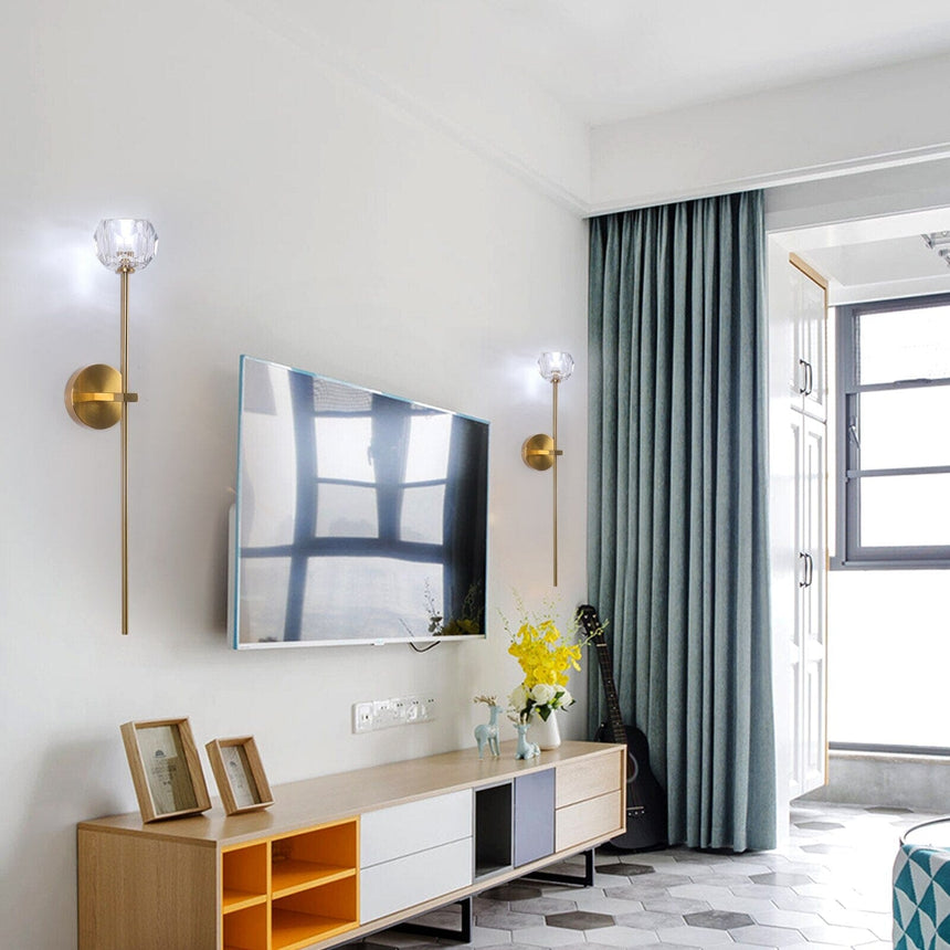 Modern crystal sconce for hallway decor